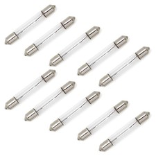 10x Soffitten-Lampen 6x39mm, S5.5, 18V, 3W, Sprechanlage Klingel Skalenlampe Kfz