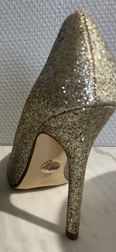 Getragene gold glitzer - gold, pumps