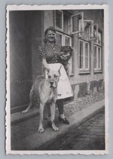Hausfrau mit Hund Pekingese &