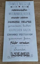 Leinwandbild, Familienregeln, 60 cm, Bild