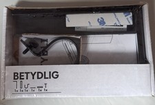 IKEA BETYDLIG Gardinenstange Wand-/Deckenhalterung - schwarz - verstellbare Stütze