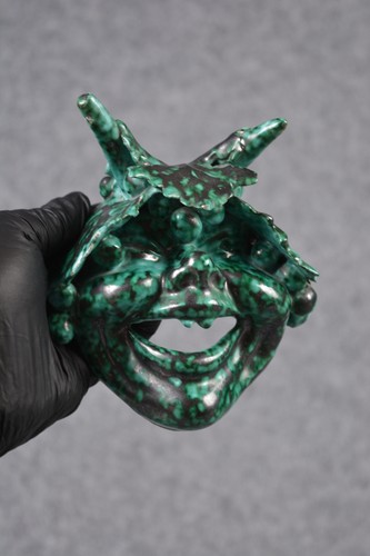 Art deco keramik wandmaske - keramik,
