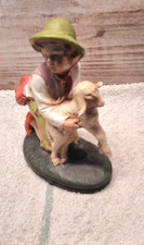 Alte Pappmache Figur Kind mit