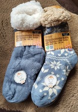 2er Hüttenschuhe Hüttensocken Hausschuhe Norweger-Socken Kuschelsocken  35-42 ❤