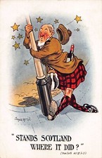 POSTKARTE DONALD MCGILL SCHOTTE BETRUNKEN LAMPENPOSTEN