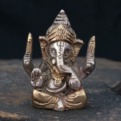 Ganesha figur silber gold aus - ganesha,
