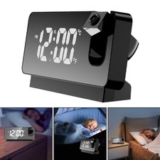 Digital Projektion Wecker Temperatur Datum Snooze Decke LED Projektor