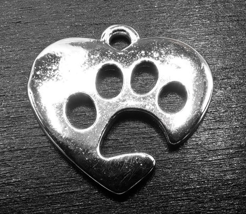 20x19mm anhänger charm pfote - 20x19mm,