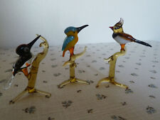 3 zauberhafte  Vögel Glasfiguren " Lauscha"