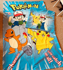 Bettwäsche - Pokémon - 90er Jahre - 2tlg 135x200cm / 80x80cm - GUT   #2