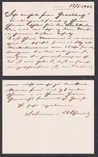 Hugo Schnars-Alquist Marinemaler Briefkarte Autograph Handschrift 1903