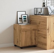 Rollschrank Rollcontainer Aktenschrank Büroschrank Schrank 45x38x54 cm Holz