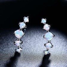 Opal Feuer Ohrstecker 925er