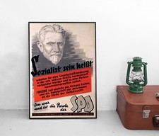 Poster SPD "Sozialist sein