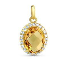 Anhänger mit Citrin und 24