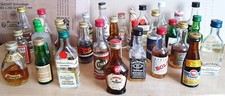 Miniatur Schnapsflaschen-30 Stück-Spirituosensammlung-40 bis 75%-voll-