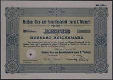 Meißner Ofen- und Porzellanfabrik (vorm. C. Teichert) 1934  100 RM