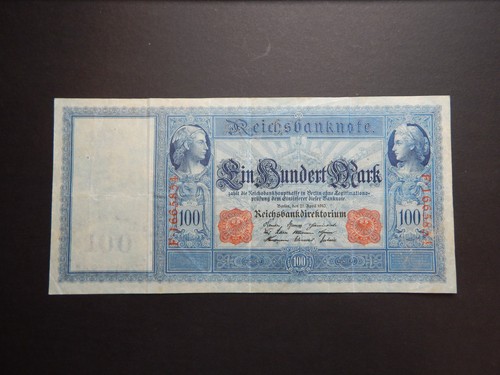 100 mark reichsbanknote 1910 - reichsbanknote,
