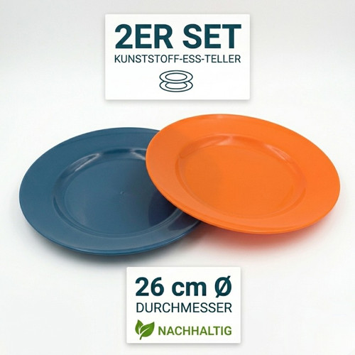 2er set bunte - bunte, plastikteller