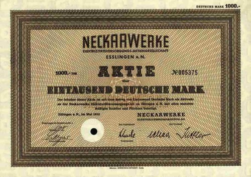 Neckarwerk 1952 esslingen - neckarwerk,