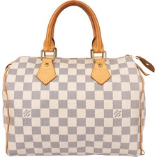 Louis Vuitton Damier Azur Monogram Speedy 25 Handbag Tasche