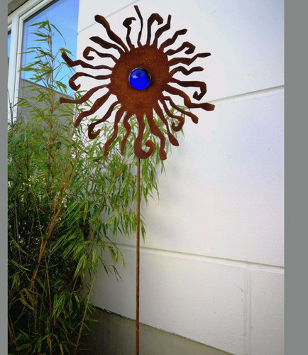 Edelrost gartenstecker mit - gartenstecker,