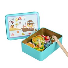 Angelspiel Holzspiel Angelmagnet Angelruten Puzzle für Kinder Spielzeug