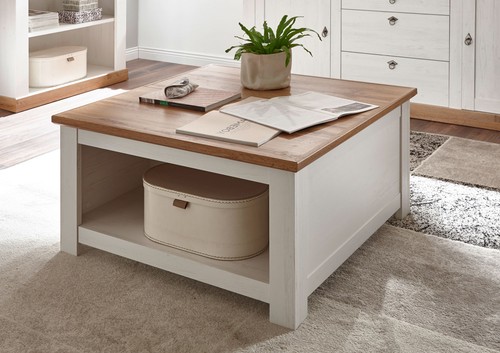 Landhaus couchtisch 95x95cm - couchtisch,