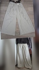 Seidenoptik Hose Weites Bein