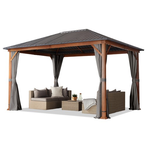 Gartenpavillon 3x4 holzoptik - 3x4, m