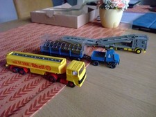 3 LKWs H0 herpa Volvo Autotransporter, Wiking Tanklastzug, Unimog mit Anhänger