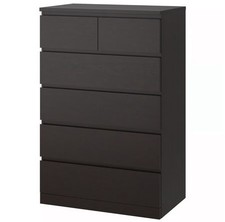 Malm Kommode Schwarz, 6