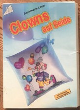 Clowns auf Seide - mit Vorlage in Orginalgröße Seidenmalerei - Topp 