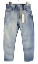 DIESEL Narrot-Ne 0665R Jogg Jeans Herren W30 Elastische Nadelstreifen Verblasst