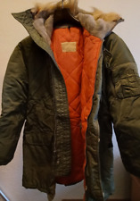 Vintage/Retro N-3B Snorkel Parka Winterjacke Oliv Grün Orange sage green