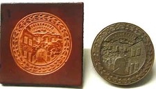 VALKENBURG Grendelpoort STEMPEL Messing LEDER Prägen PRÄGEWERKZEUG Prägestempel