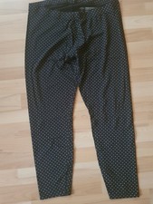 ❤️ Neu ❤️ Damen Baumwolle Leggings Hose XL 42 44 Stretch Punkte Yoga Relax