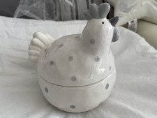 Huhn Schale, Dose aus Keramik in Hühner, Hühnchen Henne Form mit Deckel