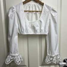 Anno Domini Dirndlbluse alte Spitze Dirndl Bluse Trachtenbluse weiss Gr. 38