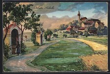 Künstler-AK Andechs, Kloster Andechs, Kapellen, Landschaft 