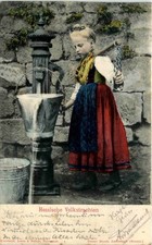 Hessen - Tracht - Brunnen