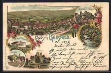 Lithographie Gersfeld /Rhön