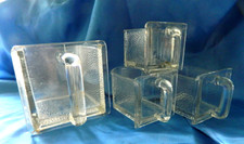 4 alte Glasschütten 1 große