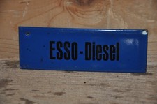Altes Emailschild Esso-Diesel,Tankstelle,Oldtimer,Garage,Kraftstoff,Kanister