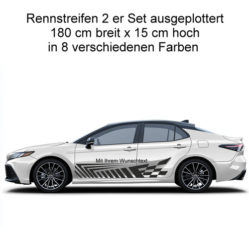 Seitenstreifen aufkleber - 2x,