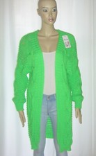 Longjacke Cardigan Strickjacke Jacke Zopfmuster grün Strickmantel S M L XL Neu