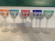 5 Saint Louis Wein Römer - St Louis Gläser -Überfangsglas