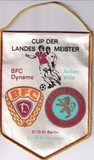 WIMPEL - EC I   21.10.1981 + 04.11.1981  BFC Dynamo - Aston Villa