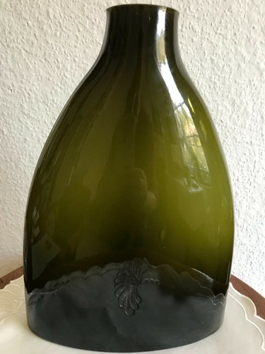 Flaschenvase oval glas - flaschenvase,