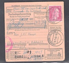 DR., Auslandspostanweisung von